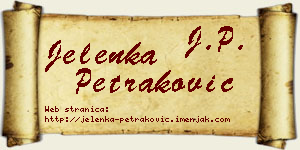 Jelenka Petraković vizit kartica